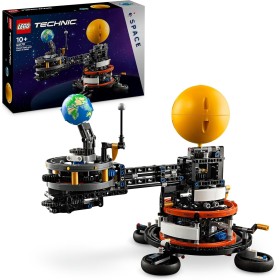 LEGO Technic Planeta Tierra y Luna en Órbita Juguete de Astronomía y Sistema Solar, Regalo del Espacio para Niños y Niñas de 10