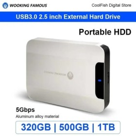 WOOKING Disco duro externo de metal X25 - 2,5" USB3.0 120 MB/s HDD por