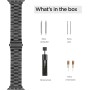 BolYel Compatible con Correa Apple Watch 49mm 46mm 45mm 44mm 42mm(Series 1 2 3) Metal de Acero Inoxidable Correas para Apple