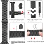 BolYel Compatible con Correa Apple Watch 49mm 46mm 45mm 44mm 42mm(Series 1 2 3) Metal de Acero Inoxidable Correas para Apple