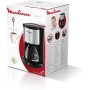 Moulinex FG360811 Cafetera de Filtro, 12 Tazas, función Auto, 1000 W, 45 Decibeles, DAA, INOX y Negro