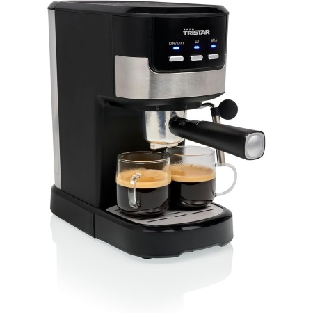 Tristar Máquina de Espresso 2 tazas a la vez | Apta para cápsulas de Nespresso y café molido | Calienta tazas | Apto para