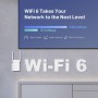 MERCUSYS ME80X - Amplificador WLAN Wi-Fi 6, repetidor AX3000 Dual Band (574 Mbps a 2,4 GHz, 2402 Mbps a 5 GHz), Puerto Gigabit,