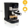 Tristar Máquina de Espresso 2 tazas a la vez | Apta para cápsulas de Nespresso y café molido | Calienta tazas | Apto para