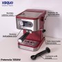 XSQUO Useful Tech Cafetera Express. Espresso y Cappuccino, 1350w, 20 bar, Vaporizador Orientable, Sistema termo Block de