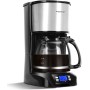 Aigostar Benno - Cafetera de goteo,1.5L(12 Tazas)con Temporizador Programable, Filtro Reutilizable, Pantalla LCD, 800W, Cafetera