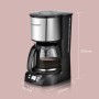 Aigostar Benno - Cafetera de goteo,1.5L(12 Tazas)con Temporizador Programable, Filtro Reutilizable, Pantalla LCD, 800W, Cafetera