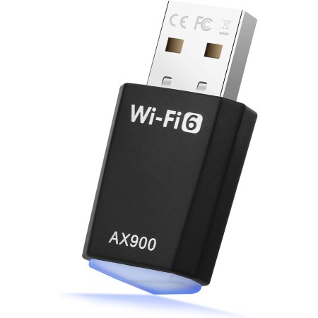 Adaptador WiFi USB para PC USB WiFi 6 para PC Doble Banda 5GHz/2.4GHz Receptor Ordenador Portátil AX900Mbs Dongle Inalámbrico