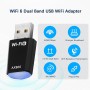Adaptador WiFi USB para PC USB WiFi 6 para PC Doble Banda 5GHz/2.4GHz Receptor Ordenador Portátil AX900Mbs Dongle Inalámbrico