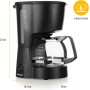 Tristar Cafetera, Capacidad 6 Tazas, 600W, Función Mantener Caliente, Apagado Automático, Filtro Permanente, Sistema Antigoteo,