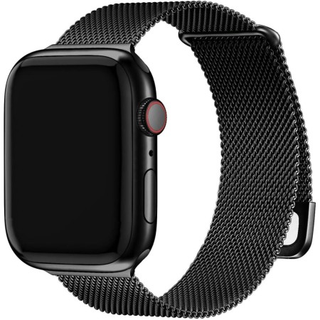 Fullmosa Correa Magnética Compatible con Apple Watch 44mm 45mm 46mm 49mm 42mm,Bracelet de Acero Inoxidable Milanese Loop para