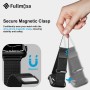 Fullmosa Correa Magnética Compatible con Apple Watch 44mm 45mm 46mm 49mm 42mm,Bracelet de Acero Inoxidable Milanese Loop para