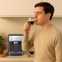 Grunkel Cafetera Espresso de 20 Bares, 850W, Panel Táctil/analogico con vaporizador orientable y brazo doble salida Depósito
