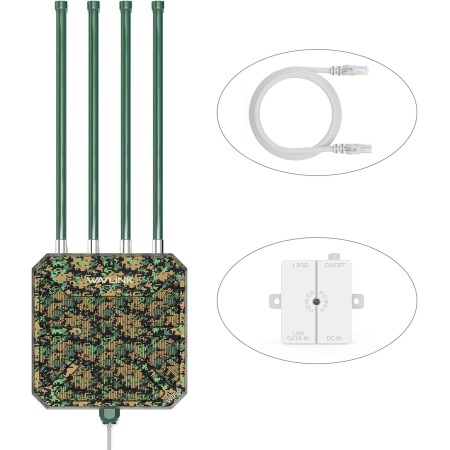 WAVLINK AX3000 - Extensor WiFi 6 para exteriores de largo alcance, WiFi 6 punto de acceso inalámbrico para exteriores,