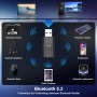 WONLINK Adaptador USB WiFi 6 (802.11ax) 900 Mbps Doble Banda + Bluetooth 5.3 | Compatible con Windows 11/10 | WPA3, Alta
