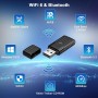 WONLINK Adaptador USB WiFi 6 (802.11ax) 900 Mbps Doble Banda + Bluetooth 5.3 | Compatible con Windows 11/10 | WPA3, Alta