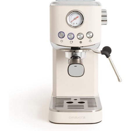 CREATE / THERA CLASSIC COMPACT/Cafetera express blanco roto / 20 bares, semiatuomática, función café frío, brazo doble salida,