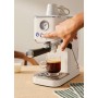 CREATE / THERA CLASSIC COMPACT/Cafetera express blanco roto / 20 bares, semiatuomática, función café frío, brazo doble salida,
