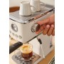 CREATE / THERA CLASSIC COMPACT/Cafetera express blanco roto / 20 bares, semiatuomática, función café frío, brazo doble salida,