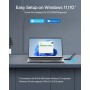 BrosTrend 5400Mbps Adaptador WiFi USB para PC Tri-Banda 6GHz y 5GHz y 2.4GHz, AXE5400 USB WiFi 6E Largo Alcance, Antena Wi-Fi