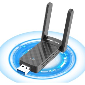 NEWFAST Adaptador WiFi USB para PC AX1800, USB WiFi 6 para PC Dual Band 5GHz&2,4GHz Antena Wi-Fi para PC Compatible Windows