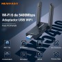 NEWFAST Adaptador WiFi USB para PC AX1800, USB WiFi 6 para PC Dual Band 5GHz&2,4GHz Antena Wi-Fi para PC Compatible Windows