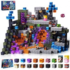 GraceDuck Bloques magnéticos – 150 Piezas imán de construcción Dark Castle Sword Domain – Juguetes magnéticos de construcción –