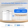 Waterdrop Jarra de filtro de agua eléctrica compacta para nevera con filtro de 3 meses, sistema de filtro de agua de encimera,