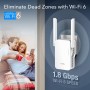 Cudy AX1800 Mesh- Repetidor de WiFi 6 Mesh1800Mbps 5GHz/2.4GHz, Amplificador WiFi Extensor con Enchufe, Indicador de Señal,