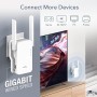 Cudy AX1800 Mesh- Repetidor de WiFi 6 Mesh1800Mbps 5GHz/2.4GHz, Amplificador WiFi Extensor con Enchufe, Indicador de Señal,