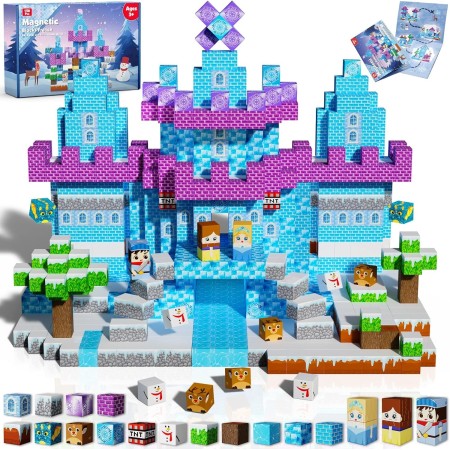 GraceDuck Bloques magnéticos – 150 Piezas imán de construcción Dark Castle Sword Domain – Juguetes magnéticos de construcción –