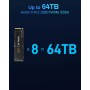 TERRAMASTER SSD F8 Plus NAS SSD Almacenamiento NAS Core i3 8-Core 8-Thread CPU, 16GB DDR5 RAM, Puerto 10GbE, Almacenamiento