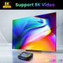 CHROX Android 13.0 TV Box, VONTAR R3 4G RAM 128G ROM RK3528 con Dual 2.4G/5.8G WiFi, BT 5.0+ Quad-Core 64 bits 4K/8K UHD H.265