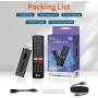 Android TV Stick 4K 2GB + 16GB Control de voz 4 aplicaciones Click BT5.0 H313 WiFi5 Dual 2.4G/5G Quad-Core 64bit HDR10+ Ultra