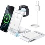 Cargador inalámbrico para iPhone,Plegable 3 en 1 Base Cargador para iPhone 16/15/14/13/12/Plus/Pro MAX, Estación de Carga para