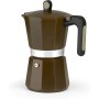 MONIX New Cream Cafetera Italiana de Aluminio, Capacidad 6 Tazas, Apta para Todo Tipo de cocinas incluida inducción