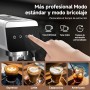 AMZCHEF Cafetera Espresso de 20 Bares con Pantalla LED Cafetera Todo en Uno con Depósito Extraíble de 1,2 Litros para Regalos