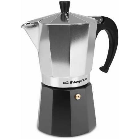 Orbegozo KFM 230, Cafetera Italiana, 2 tazas, apta para cocina de gas, vitrocerámica y electrica, aluminio, color negro y silver