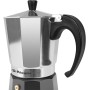 Orbegozo KFM 230, Cafetera Italiana, 2 tazas, apta para cocina de gas, vitrocerámica y electrica, aluminio, color negro y silver