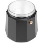 Orbegozo KFM 230, Cafetera Italiana, 2 tazas, apta para cocina de gas, vitrocerámica y electrica, aluminio, color negro y silver