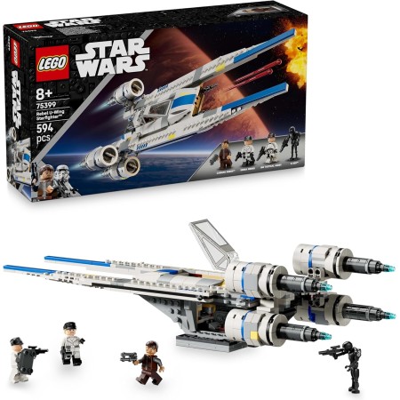 LEGO Star Wars 75399 Caza estelar Ala-U de la Alianza Rebelde Andor, set de construcci�n para ni�os de 8 a�os en adelante
