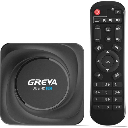 GREVA Android TV Box 8K, Smart TV Box Android 11.0 RK3566 CPU 8GB RAM 128GB ROM, Streaming Media Player Dual-Band 2.4/5.8Ghz