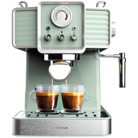 Cecotec Cafetera Express Power Espresso 20 Tradizionale Light Green. 1350 W, Espresso y Cappucicno, 20 Bares y Thermoblock,
