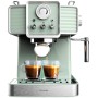 Cecotec Cafetera Express Power Espresso 20 Tradizionale Light Green. 1350 W, Espresso y Cappucicno, 20 Bares y Thermoblock,