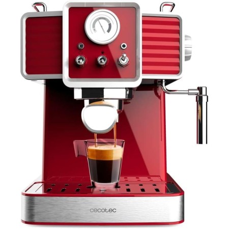 Cecotec Cafetera Express Power Espresso 20 Tradizionale Light Green. 1350 W, Espresso y Cappucicno, 20 Bares y Thermoblock,