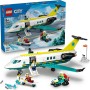 LEGO City Ambulancia Aérea de Emergencia - Juego Médico con Avión Sanitario de Juguete - 4 Minifiguras inc. Médica y Piloto -