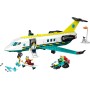 LEGO City Ambulancia Aérea de Emergencia - Juego Médico con Avión Sanitario de Juguete - 4 Minifiguras inc. Médica y Piloto -
