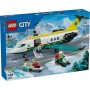 LEGO City Ambulancia Aérea de Emergencia - Juego Médico con Avión Sanitario de Juguete - 4 Minifiguras inc. Médica y Piloto -