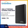 UnionSine HDD disco duro externo portátil 1tb/500gb 2,5 "memoria de di