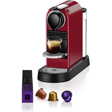 Krups Nespresso Citiz XN741B - cafetera de cápsulas monodosis, con 19 bares de presión, thermoblock, función automática con